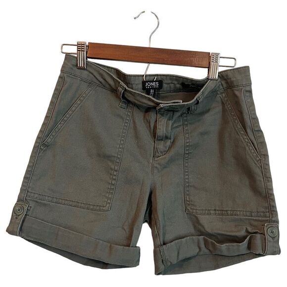 Jones New York Green Size 4 Utility Shorts Rolled Cuff with Button EUC - Picture 6 of 14